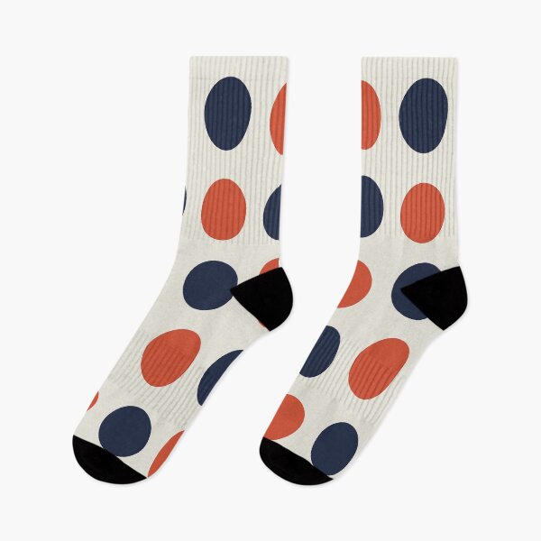 Item preview, TENNIS COURT CLAY NAVY BLUE and CREAM Symmetrical POLKA DOTS  designed and sold by RachelMacht.