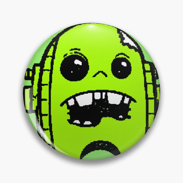 Item preview, Neon Green Kawaii Robot Zombie Pixel Gamer designed and sold by AstronautMerch.