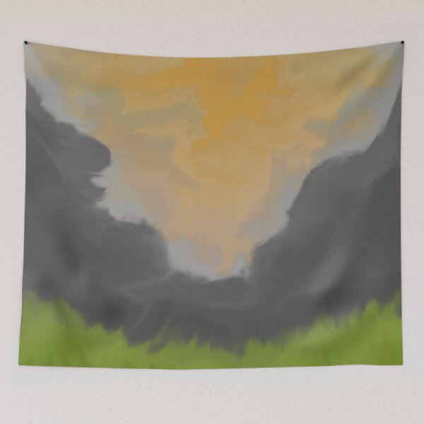 Item preview, Golden Sky Landscape Painting designed and sold by EsmArtUniverse.