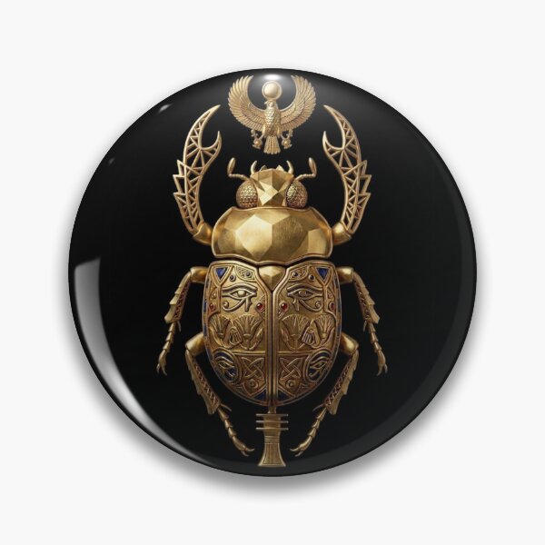 Item preview, Royal Golden Scarab Beetle | Ancient Egyptian Eye of Horus Symbol Art designed and sold by Queen Cleopatra.