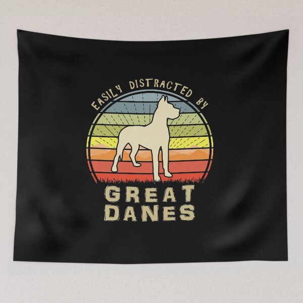 Item preview, Easily Distracted By Great Danes Dog Lover Retro designed and sold by marke770.