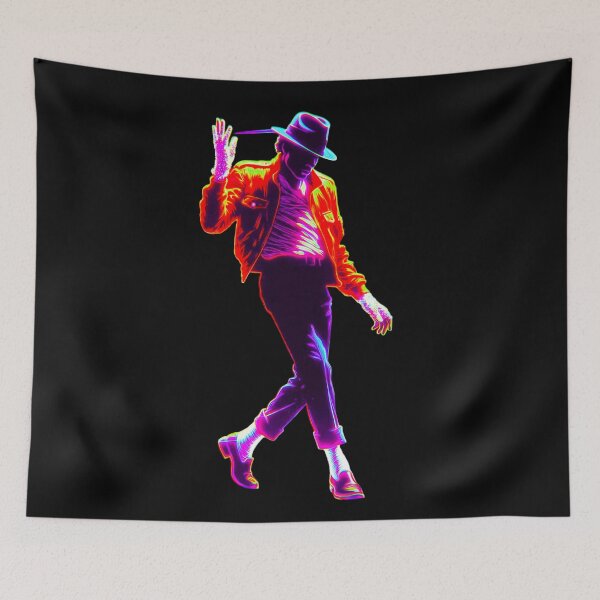 Item preview, Michael Jackson Dance King Neon Glow Red Jacket Art designed and sold by ExploreAura Studio.