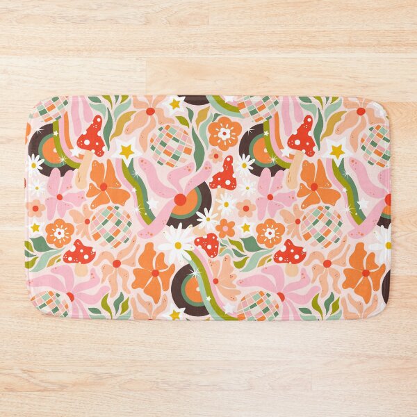 Item preview, Retro Avant-Garde – Flat Abstract 70s Disco ball & Floral Pattern designed and sold by raghda-s-m.