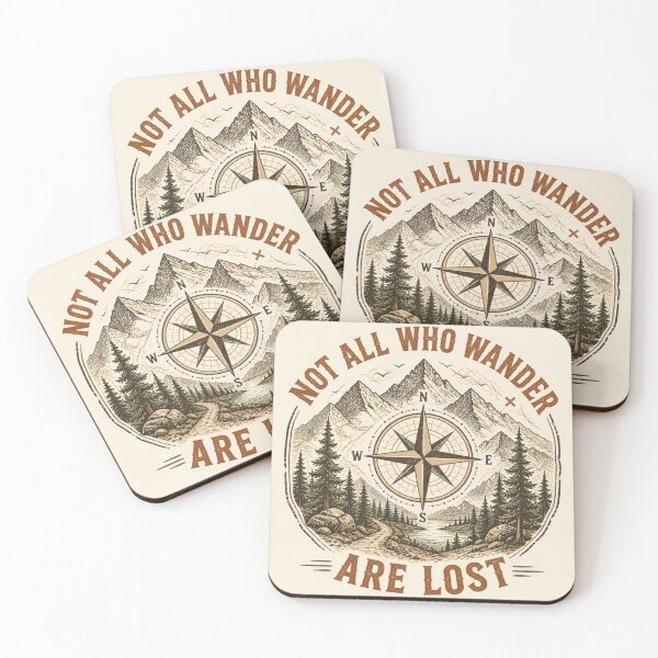 Item preview, Not All Who Wander Are Lost Retro Vintage Compass Hiking T-Shirt | Adventure Gift designed and sold by SunnyDesign82.