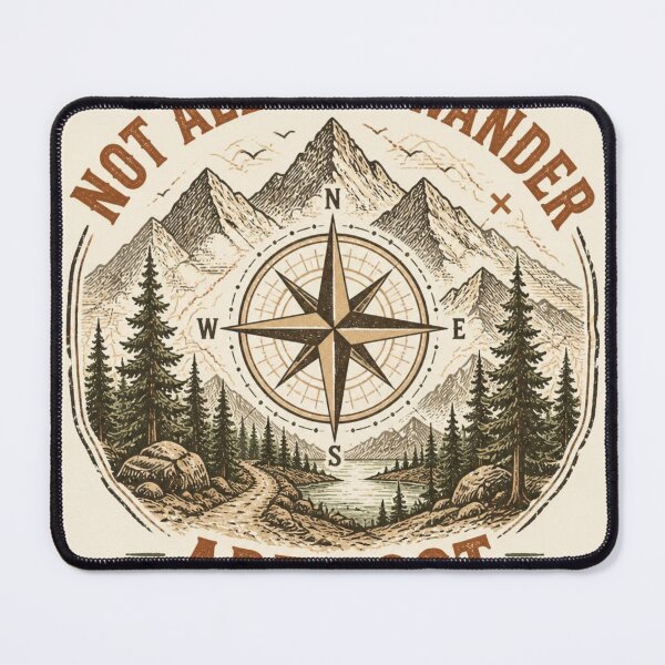 Item preview, Not All Who Wander Are Lost Retro Vintage Compass Hiking T-Shirt | Adventure Gift designed and sold by SunnyDesign82.