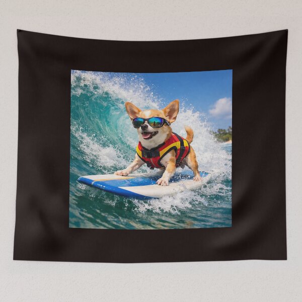 Item preview, Surfing Chihuahua – Wave Rider Fun designed and sold by ivodanivan.