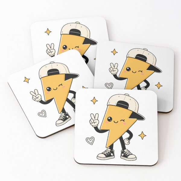 Item preview, Cool kawaii lightning bolt with a cap designed and sold by KM Design.