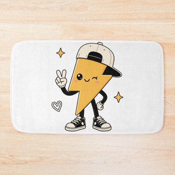 Item preview, Cool kawaii lightning bolt with a cap designed and sold by KM Design.