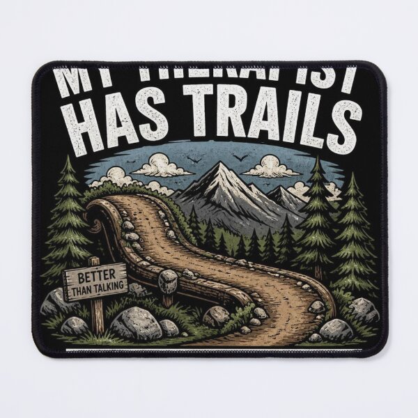 Item preview, My Therapist Has Trails And Costs $0 Per Hour Funny Hiking T-Shirt | Outdoor Gift designed and sold by SunnyDesign82.