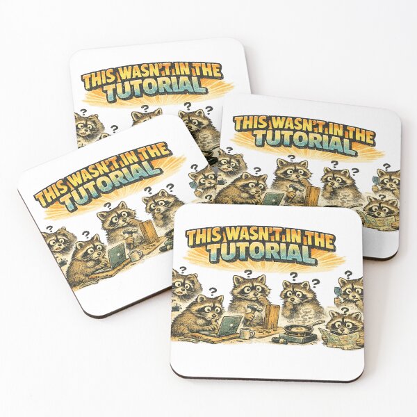 Item preview, This Wasn't In The Tutorial Funny Raccoon Meme Sticker designed and sold by irfanshikh.