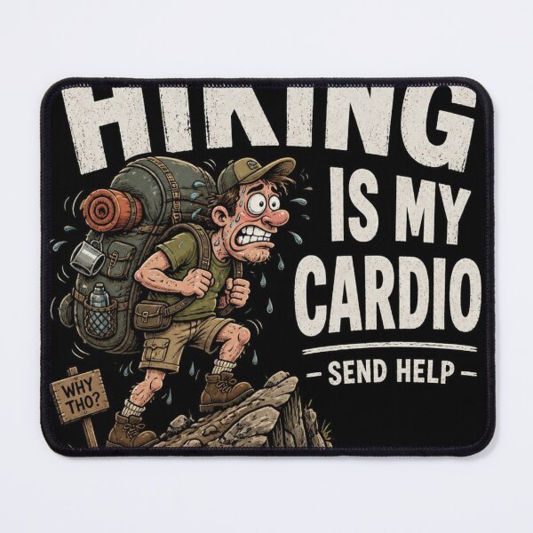 Item preview, Hiking Is My Cardio Send Help Funny Hiker T-Shirt | Outdoor Humor Gift designed and sold by SunnyDesign82.