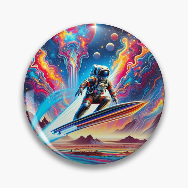 Item preview, Cosmic Astronaut Surfing Psychedelic Space Art designed and sold by PlanetEye Designs.