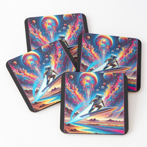 Item preview, Cosmic Astronaut Surfing Psychedelic Space Art designed and sold by PlanetEye Designs.