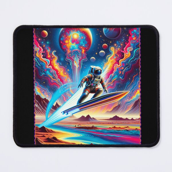 Item preview, Cosmic Astronaut Surfing Psychedelic Space Art designed and sold by PlanetEye Designs.