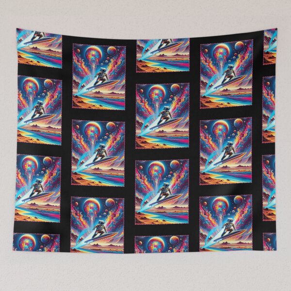 Item preview, Cosmic Astronaut Surfing Psychedelic Space Art designed and sold by PlanetEye Designs.