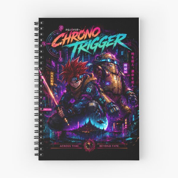 Item preview, Cyberpunk Chrono Trigger- Crono and Robo Neon Aesthetic Design designed and sold by Trinidesigns123.