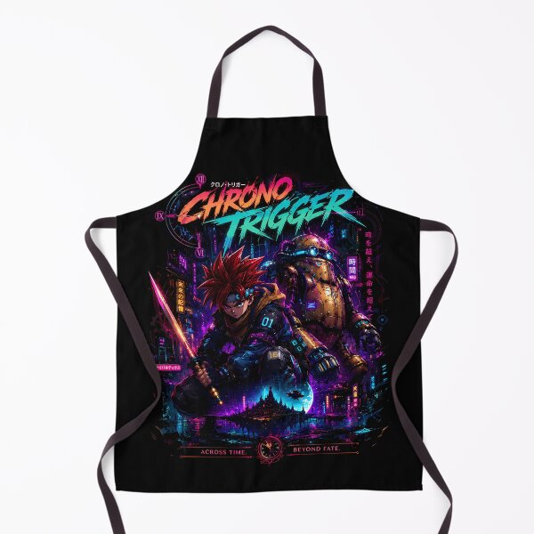 Item preview, Cyberpunk Chrono Trigger- Crono and Robo Neon Aesthetic Design designed and sold by Trinidesigns123.