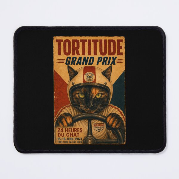 Item preview, ortitude Grand Prix — Funny Tortoiseshell Cat Vintage Racing Poster designed and sold by Martin's_Design.