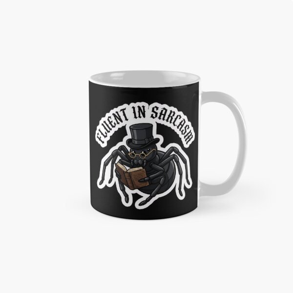 Item preview, Fluent in Sarcasm - Dark Academia Goth Spider Sticker designed and sold by EnigmaticGoth.