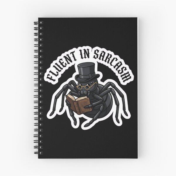 Item preview, Fluent in Sarcasm - Dark Academia Goth Spider Sticker designed and sold by EnigmaticGoth.