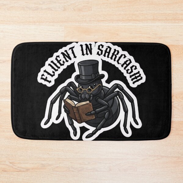 Item preview, Fluent in Sarcasm - Dark Academia Goth Spider Sticker designed and sold by EnigmaticGoth.