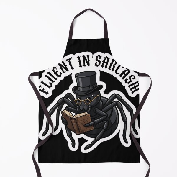 Item preview, Fluent in Sarcasm - Dark Academia Goth Spider Sticker designed and sold by EnigmaticGoth.
