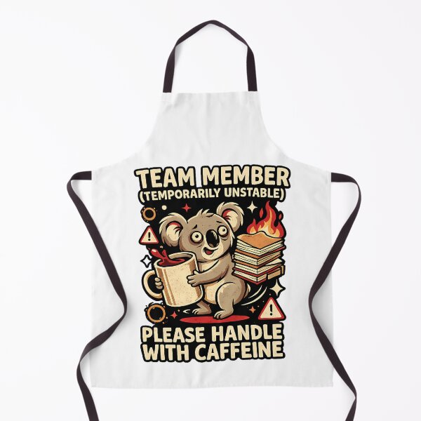 Item preview, Team Member (Temporarily Unstable) – Please Handle With Caffeine Funny Koala designed and sold by DryHumorPrints.