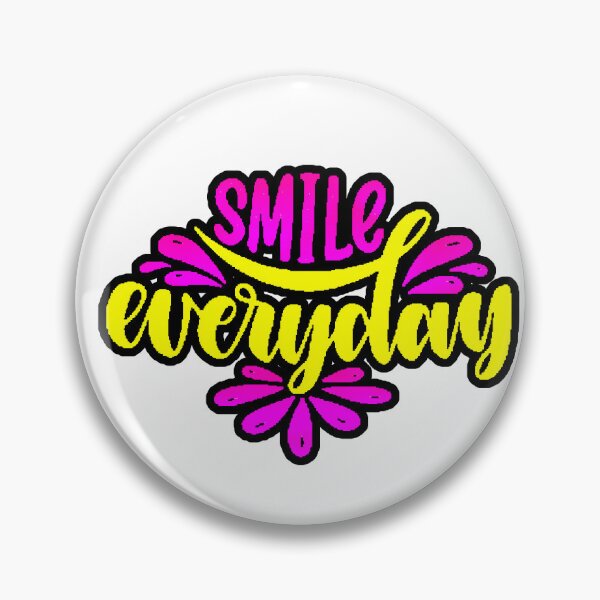 Item preview, Smile Everyday Floral Typography Pink Yellow Positive designed and sold by AstronautMerch.