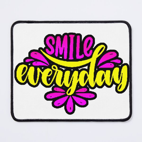 Item preview, Smile Everyday Floral Typography Pink Yellow Positive designed and sold by AstronautMerch.