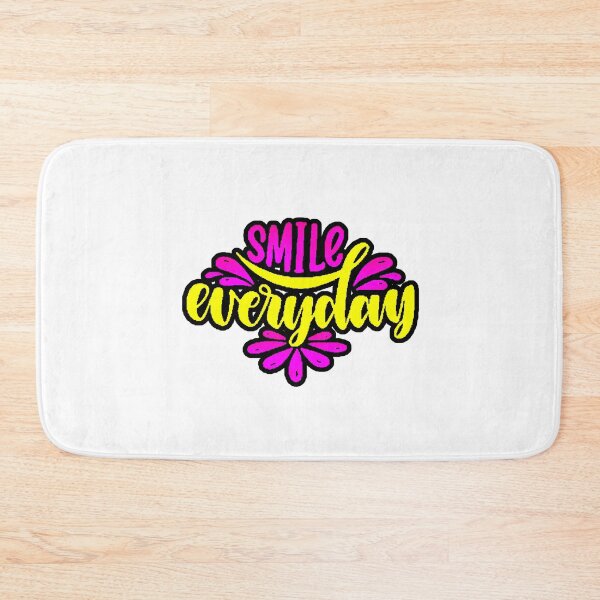 Item preview, Smile Everyday Floral Typography Pink Yellow Positive designed and sold by AstronautMerch.