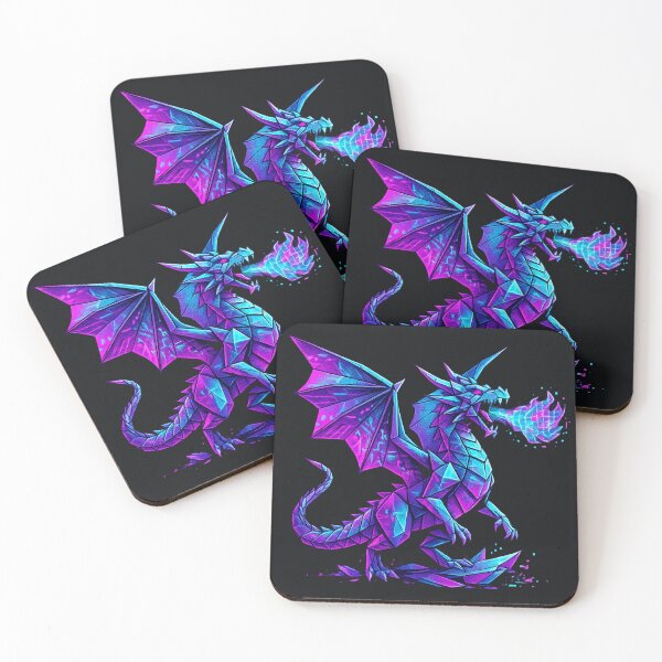 Item preview, Cyberpunk Glitch Origami Dragon designed and sold by krish-prints.