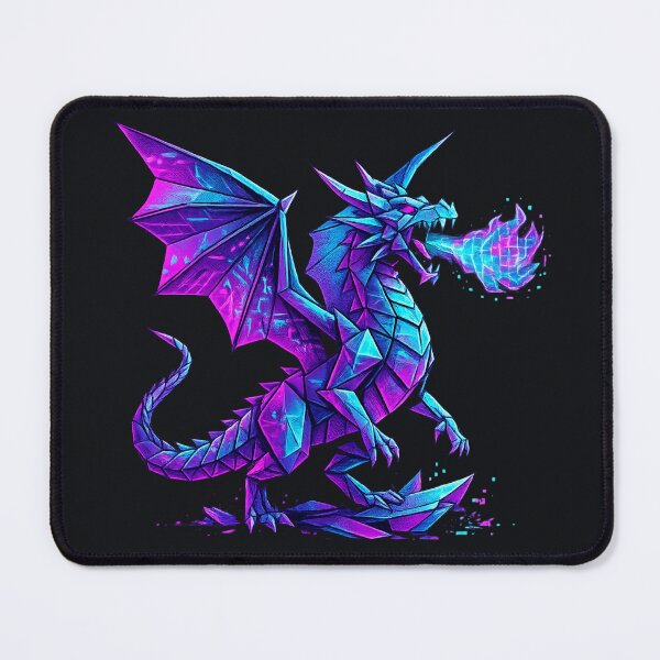 Item preview, Cyberpunk Glitch Origami Dragon designed and sold by krish-prints.