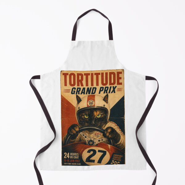 Item preview, Tortitude Grand Prix — Funny Tortoiseshell Cat Vintage Racing Poster designed and sold by Martin's_Design.