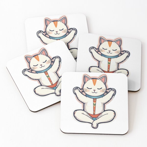 Item preview, Cat doing yoga designed and sold by FloreizaArt.