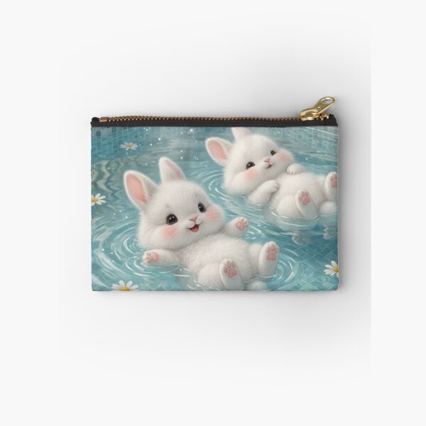 Item preview, Zen Bunnies Relaxation – Cute Fluffy Rabbits in Hot Spring Spa designed and sold by lovelistivkaa.