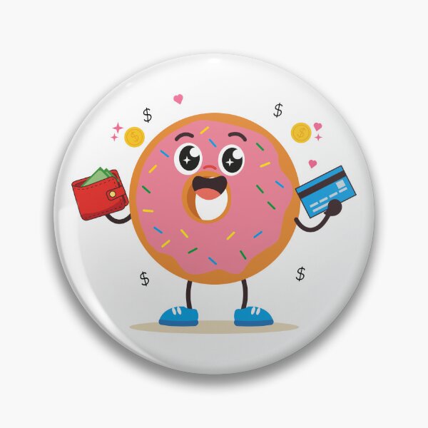 Item preview, Pink Rich Donut With Wallet  designed and sold by BetweenForms.