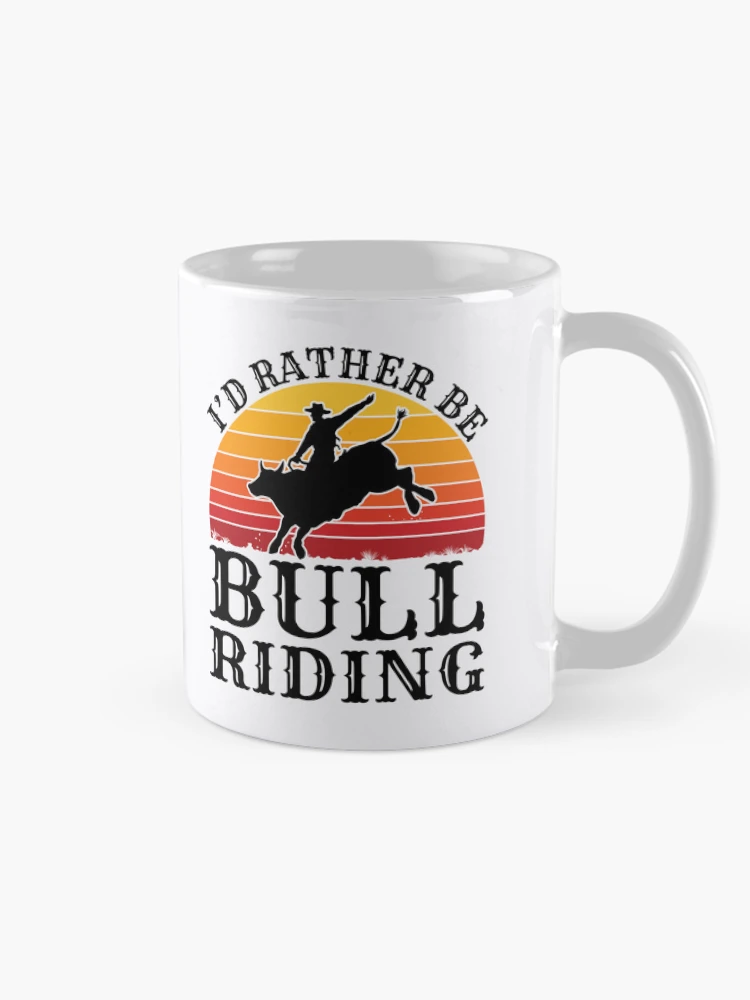 Thumbnail 3 of 6, Coffee Mug, I'd Rather Be Bull Riding Rodeo Rider designed and sold by jaygo.