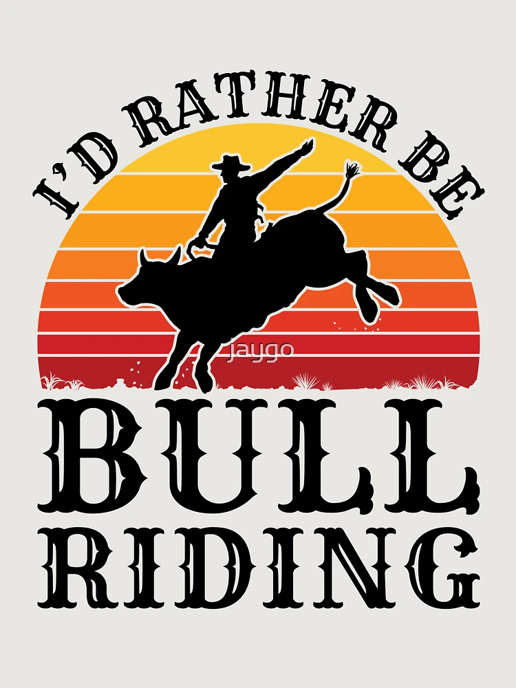 Thumbnail 6 of 6, Premium Oversized Hoodie, I'd Rather Be Bull Riding Rodeo Rider designed and sold by jaygo.