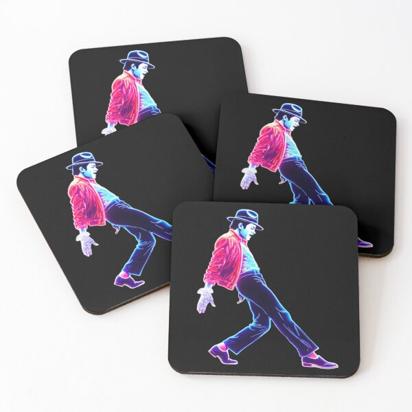 Item preview, Michael Jackson Red Jacket Neon Glow Dance Pose Art designed and sold by ExploreAura Studio.