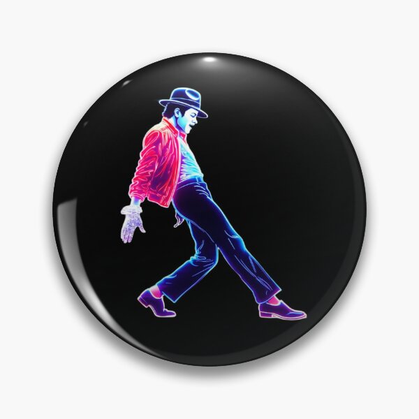 Item preview, Michael Jackson Red Jacket Neon Glow Dance Pose Art designed and sold by ExploreAura Studio.