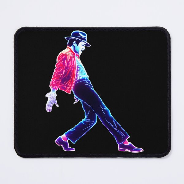Item preview, Michael Jackson Red Jacket Neon Glow Dance Pose Art designed and sold by ExploreAura Studio.