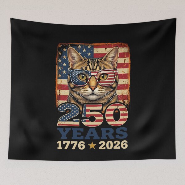 Item preview, Patriotic Cat 250 Years 1776 2026 United States Anniversary designed and sold by SofenArt.