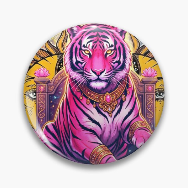 Item preview, The Protector Tarot Card | Major Arcana XI | Pink Tiger  designed and sold by bewitchedcuties.