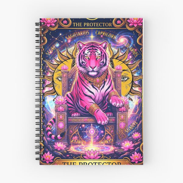 Item preview, The Protector Tarot Card | Major Arcana XI | Pink Tiger  designed and sold by bewitchedcuties.