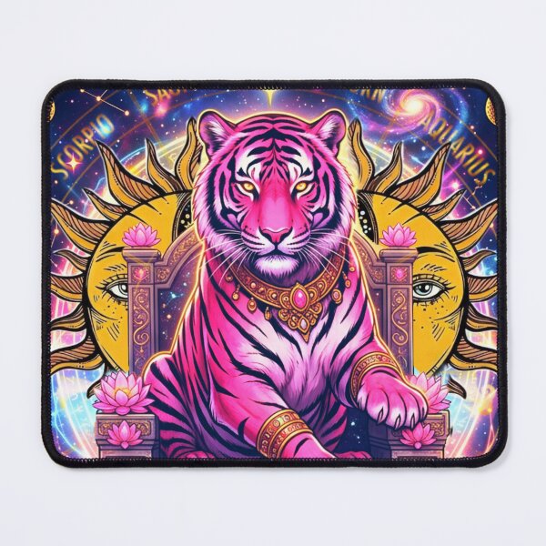 Item preview, The Protector Tarot Card | Major Arcana XI | Pink Tiger designed and sold by bewitchedcuties.