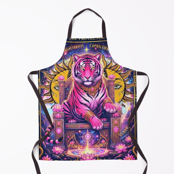 Item preview, The Protector Tarot Card | Major Arcana XI | Pink Tiger designed and sold by bewitchedcuties.