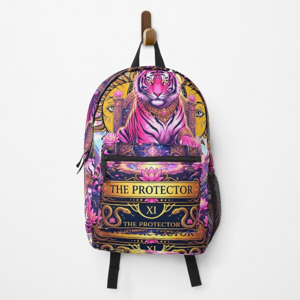 Item preview, The Protector Tarot Card | Major Arcana XI | Pink Tiger  designed and sold by bewitchedcuties.