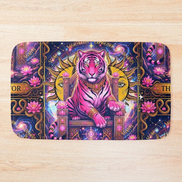 Item preview, The Protector Tarot Card | Major Arcana XI | Pink Tiger  designed and sold by bewitchedcuties.