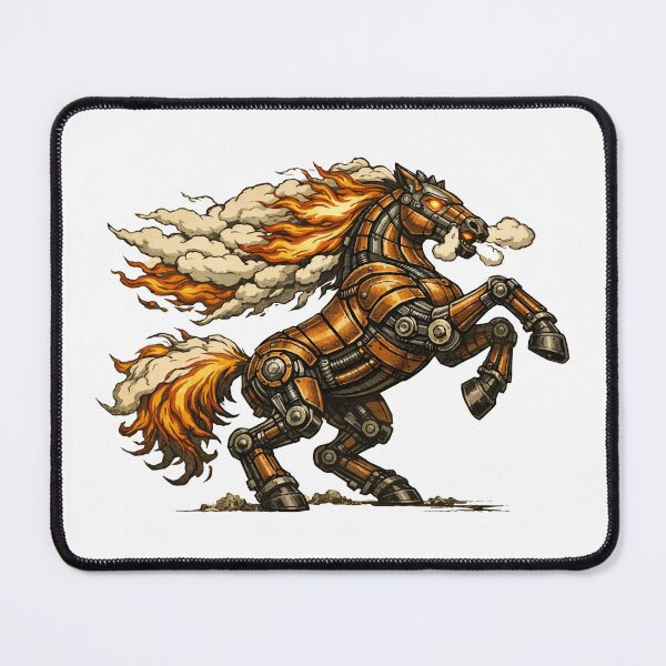 Item preview, Wild Untamed Steampunk Mustang - silhouette designed and sold by furrydrool.