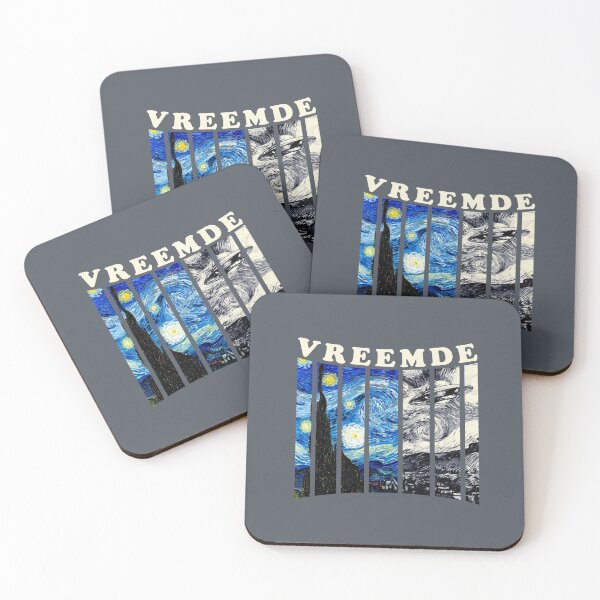 Item preview, VREEMDE Cosmic Panels - Van Gogh Retro UFO Art designed and sold by ARTIZIT.